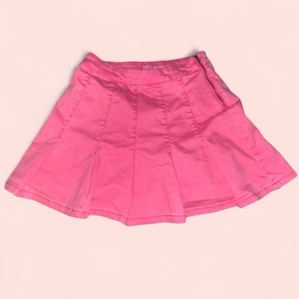 No Boundaries Vibrant Pink Pleated Skater Skirt